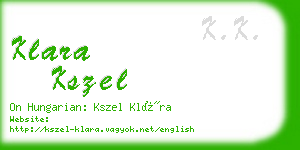 klara kszel business card